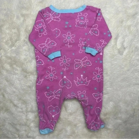 Pekkle Footed Onesie Pajamas Pink, Blue,  & White Crown Size 3 Months - Picture 12 of 16